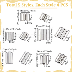 20Pcs 5 Styles Alloy Bikini Clips&nbsp;FIND-PH0027-12