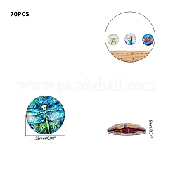 Flatback Glass Cabochons for DIY Projects&nbsp;GGLA-S047-25mm-06E