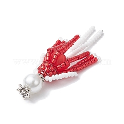 3Pcs 3 Colors Glass Seed Beads Big Pendants&nbsp;PALLOY-MZ00687