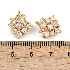 Brass Micro Pave Celar Cubic Zirconia Spacer Bars&nbsp;KK-F910-23G-01