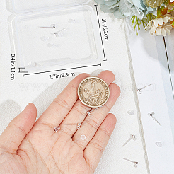 5 Pairs 925 Sterling Silver Round Ball Stud Earring Findings&nbsp;STER-BBC0006-26B