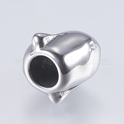 304 Stainless Steel European Beads&nbsp;STAS-I072-023AS