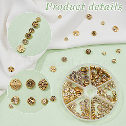 130pcs 6 Style Tibetan Style Alloy Beads&nbsp;FIND-PH0018-60