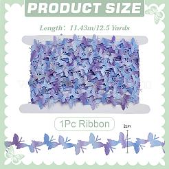 12.5 Yards Polyester Butterfly Lace Ribbons&nbsp;SRIB-ME0001-24