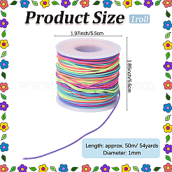 Segment Dyed Round Polyester Elastic Cord&nbsp;OCOR-WH20018-35A