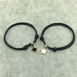 2Pcs Alloy Enamel Star Charm Couple Bracelets&nbsp;FS-WG0DE5C-01