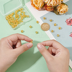 60Pcs Rack Plating Flower Brass Beads&nbsp;FIND-UN0016-26