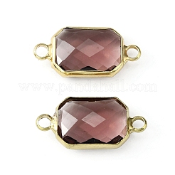 Glass Connector Charms&nbsp;GLAA-WH0036-16A