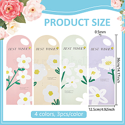 12Pcs 4 Colors Paper Single Flower Display Cards for Teachers' Day&nbsp;CON-BC0008-11