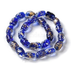 Handmade Gold Sand Lampwork Beads Strand&nbsp;LAMP-Z007-05D