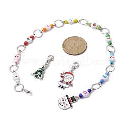 3Pcs Christmas Theme Knitting Row Counter Chains & Locking Stitch Markers Kits&nbsp;HJEW-JM01338-02