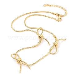 304 Stainless Steel Round Snake Chain Necklaces&nbsp;NJEW-Z047-01G