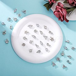 45Pcs 9 Style Alloy Cubic Zirconia Pendants&nbsp;JX646B