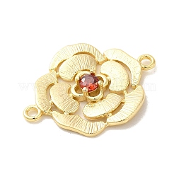 Brass Pave Glass Connector Charms&nbsp;KK-Z073-32G-03