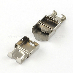 Tarnish Resistant Smooth Surface 201 Stainless Steel Watch Band Clasps&nbsp;X-STAS-R063-79
