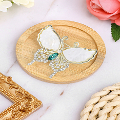 1Pc Butterfly Zinc Alloy Rhinestone Lapel Pins&nbsp;JEWB-LP0001-31