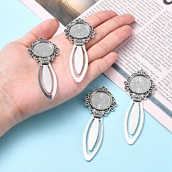 Tibetan Style Bookmark Cabochon Settings&nbsp;TIBE-S157-AS-NR