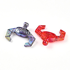 Transparent UV Plating Acrylic Beads&nbsp;OACR-T028-35-1