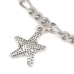 3Pcs 304 Stainless Steel Figaro Chain Bracelets&nbsp;BJEW-JB11641