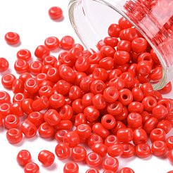 8/0 Baking Paint Glass Seed Beads&nbsp;SEED-US0001-04-3mm
