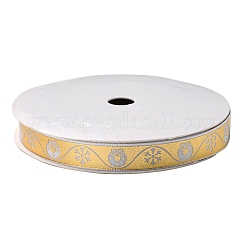 Flat Christmas Theme Polyester Satin Ribbon&nbsp;OCOR-YWC0001-01B-02