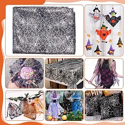 Spider Web Pattern Polyester Fabric&nbsp;DIY-WH0671-114