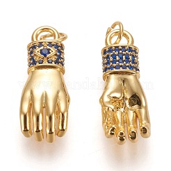 Brass Cubic Zirconia Pendants&nbsp;ZIRC-L098-005G