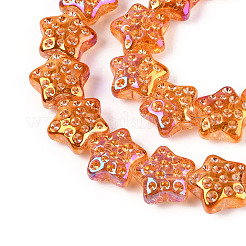 Electroplate Transparent Glass Beads Strands&nbsp;EGLA-N020-02C