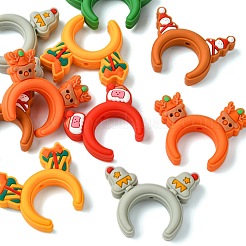 12Pcs 6 Styles Silicone Focal Beads&nbsp;SIL-CJ0002-44