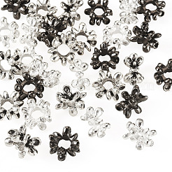 30Pcs 3 Styles Flower Tibetan Style Alloy European Beads&nbsp;FIND-TA0010-83