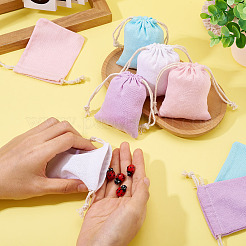 12Pcs 4 Colors Rectangle Cloth Packing Pouches&nbsp;ABAG-TA0001-78