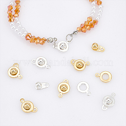 20Pcs 2 Colors 201 Stainless Steel Snap Clasps&nbsp;STAS-UN0052-99
