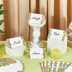 50Pcs Folding Lemon Print Paper Greeting Cards&nbsp;ODIS-PH0009-30