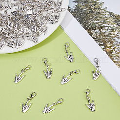 60Pcs Rock Gesture Alloy Pendant Decorations&nbsp;HJEW-DC00111