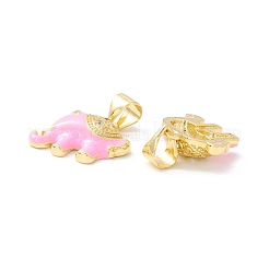 Rack Plating Brass Cubic Zirconia Charms&nbsp;KK-I684-01G-RS