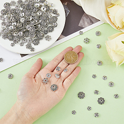 240pcs 6 styles Tibetan Style Zinc Alloy Flower Bead Caps&nbsp;FIND-DC0003-92