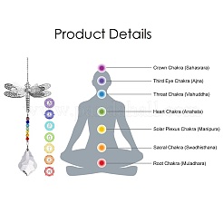 Crystal Ceiling Fan Pull Chains Chakra Hanging Pendants Prism&nbsp;AJEW-WH0021-30C