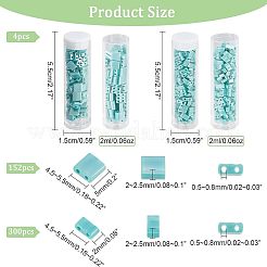 452Pcs 2 Style 2-Hole Glass Seed Beads&nbsp;SEED-NB0001-73