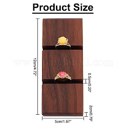 2-Slot Walnut Wood Ring Displays&nbsp;RDIS-WH0001-32A