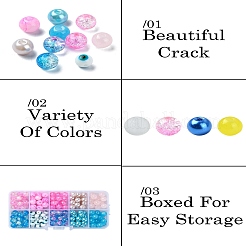 10 Styles Spray Painting & Baking Paint Glass Beads&nbsp;GLAA-YW0003-57