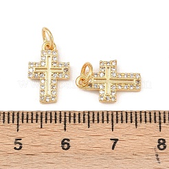 Brass Micro Pave Cubic Zirconia Pendants&nbsp;KK-G544-20G
