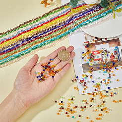 16 Strands 16 Color Electroplate Glass Beads Strands&nbsp;EGLA-FH0001-22