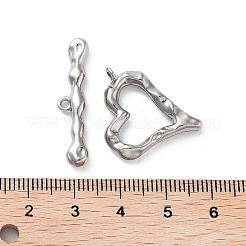 Non-Tarnish 304 Stainless Steel Toggle Clasps&nbsp;X-STAS-A092-08A-P
