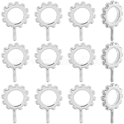 20Pcs Brass Micro Pave Cubic Zirconia Peg Bails&nbsp;KK-BBC0020-31P