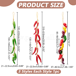 3Pcs 3 Styles Foam Artificial Chili Pepper Garland&nbsp;DIY-WR0005-75