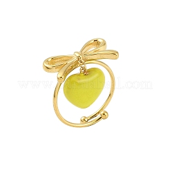 Bowknot 304 Stainless Steel Open Cuff Ring&nbsp;RJEW-Z037-02G-03