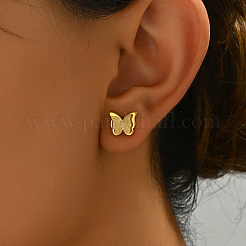 3 Pairs Fashionable 201 Stainless Steel Butterfly & Dragonfly Stud Earrings&nbsp;VU6612