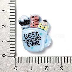 Teacher's Day Theme Opaque Resin Cabochons&nbsp;RESI-Z018-01B