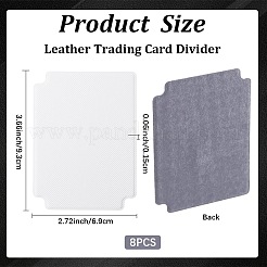 8Pcs Rectangle Imitation Leather Playing Board Game Card Separator&nbsp;AJEW-CP0010-42A