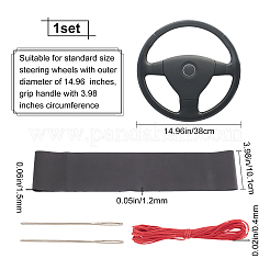 DIY Hand Sewing Genuine Leather Steering Wheel Cover&nbsp;AJEW-WH0189-32